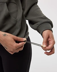 Long-Sleeve Crew-Neck Ottoman Pullover