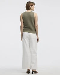 Crew-Neck Tank with Fancy Stitches