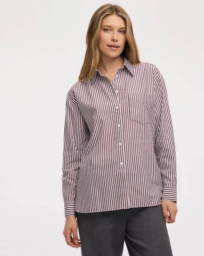 Chemise rayée à manches longues