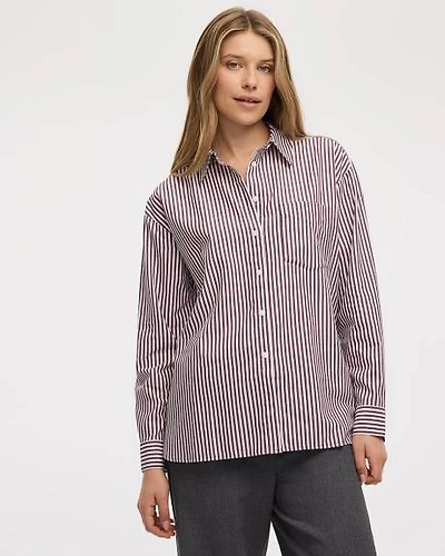 Chemise rayée à manches longues