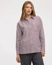 Chemise rayée à manches longues