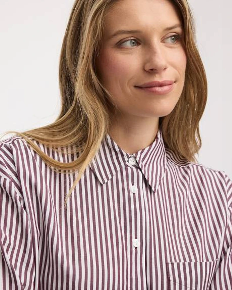 Chemise rayée à manches longues