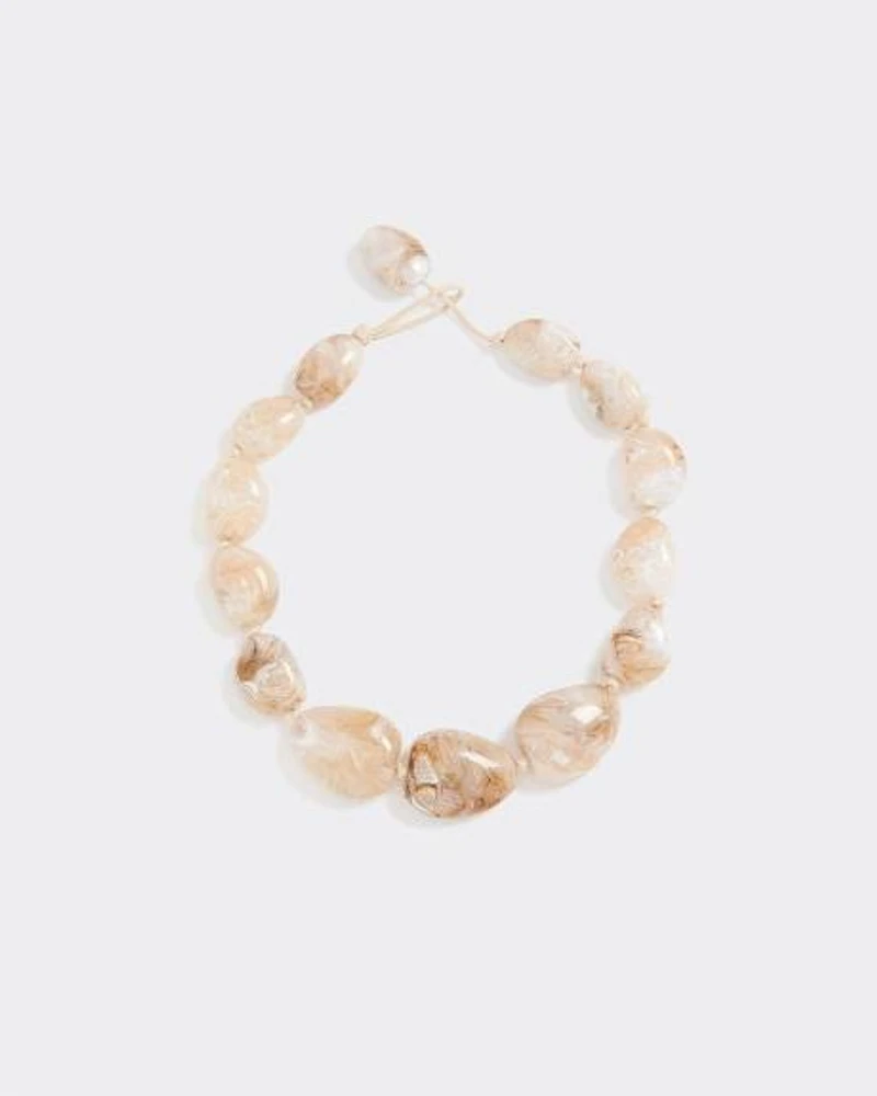 Short Necklace with Acrylic Stones