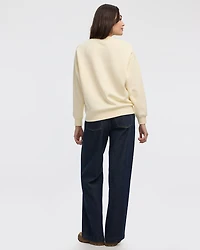 Pull en molleton à manches longues et col rond