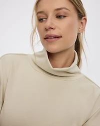 Long-Sleeve Mock-Neck Pullover