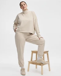 Long-Sleeve Mock-Neck Pullover