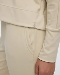 Long-Sleeve Mock-Neck Pullover