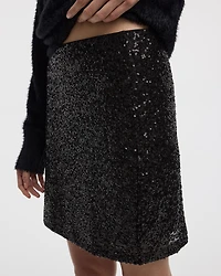 Mini A-Line Sequins Skirt