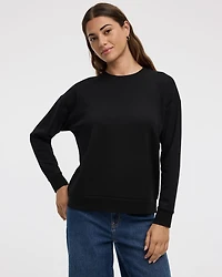 Long-Sleeve Crew-Neck Sweatshirt