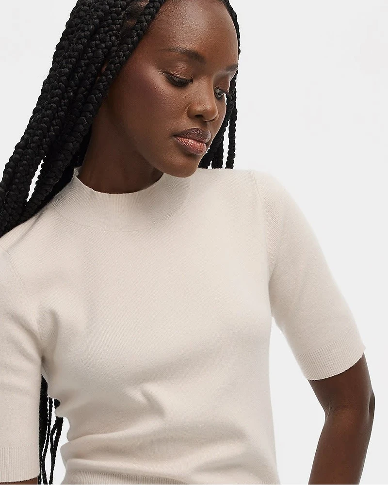 Haut à col montant manches aux coudes