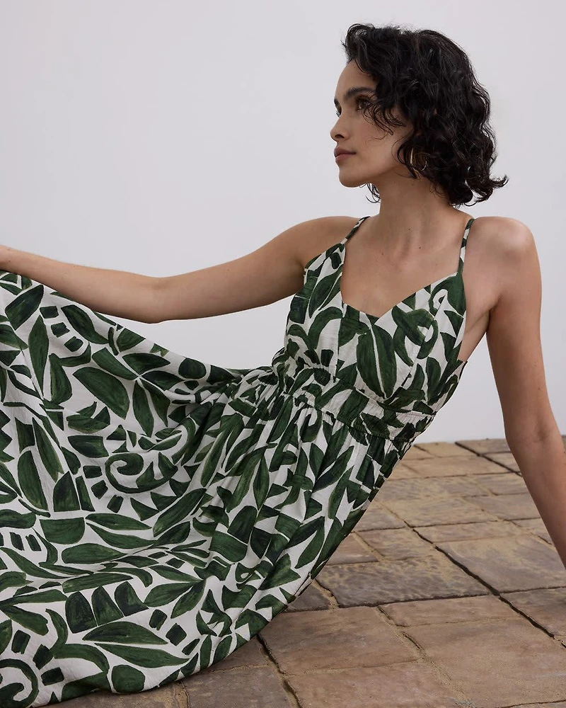 Sleeveless V-Neck Maxi Dress