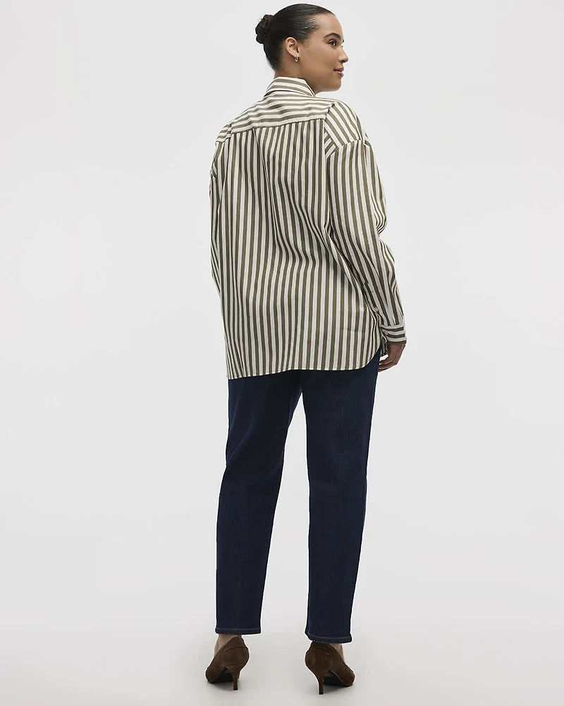 Chemise rayée à manches longues