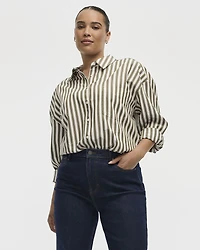 Chemise rayée à manches longues