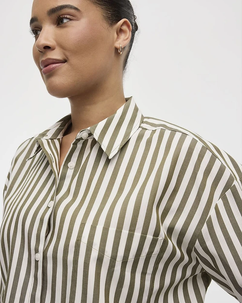 Chemise rayée à manches longues