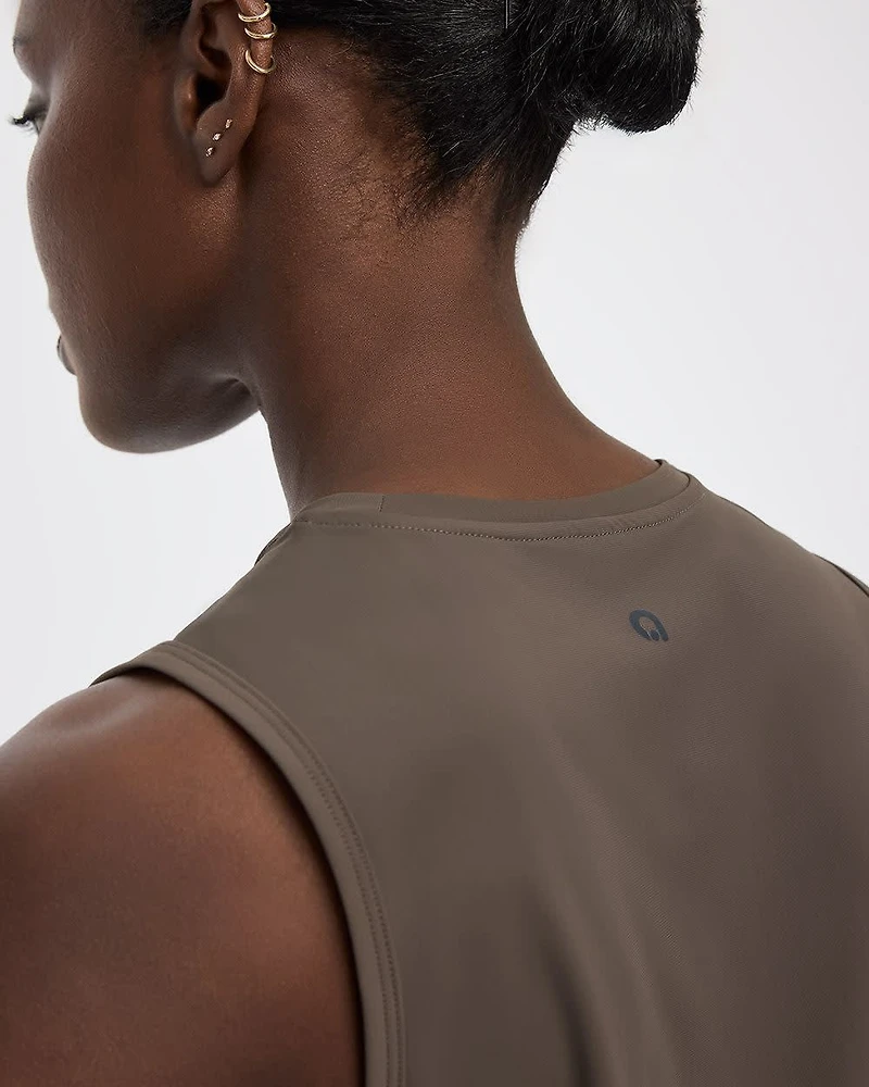 Sleeveless Crew-Neck Dress