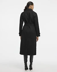 Manteau trench en fausse laine