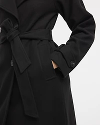 Manteau trench en fausse laine