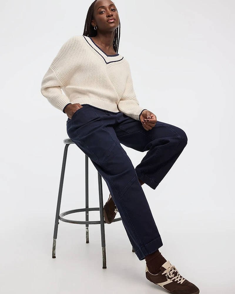 High-Rise Barrel Utility Pant