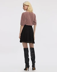 Mini-jupe plissée en mousseline