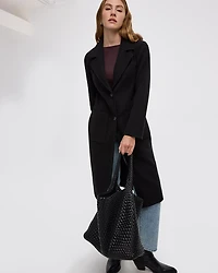 Long Coat with Two-Button Closure