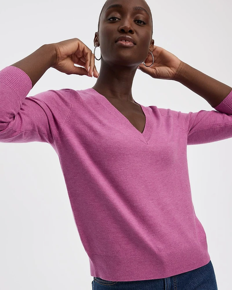 Long-Sleeve V-Neck Pullover