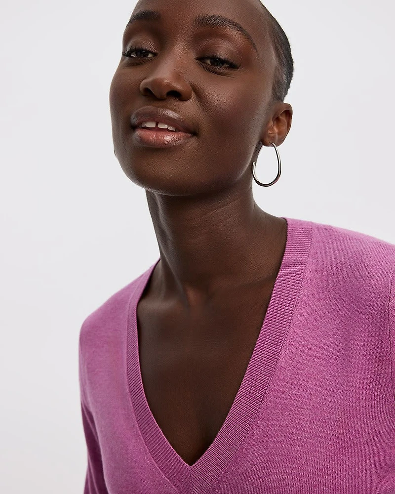 Long-Sleeve V-Neck Pullover