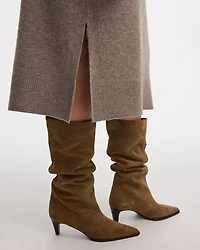 Robe midi en tricot DouceMaille à col rond