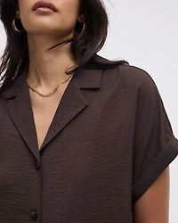 Short-Sleeve Shirt with Notch Collar