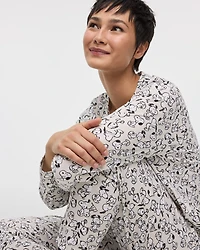 Ensemble pyjama Snoopy en coton à manches longues et jogger