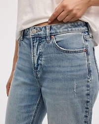 Jean à jambe évasée et taille mi-haute