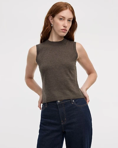 Haut sans manches à col rond