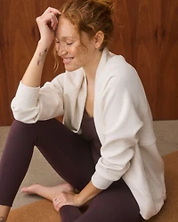 Long-Sleeve Open Cardigan with Pockets