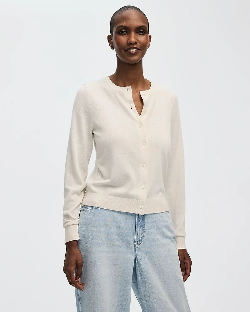 Crew Neck Cardigan