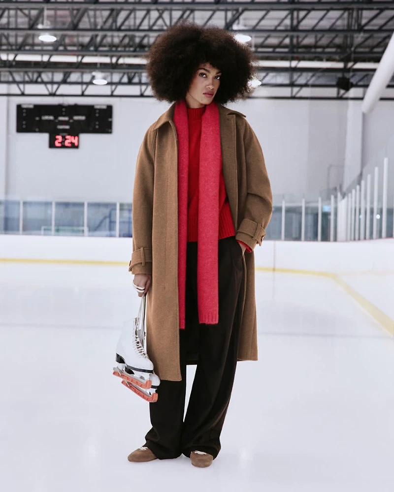 Manteau long avec ceinture