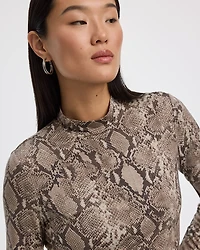 Haut à manches longues et col montant