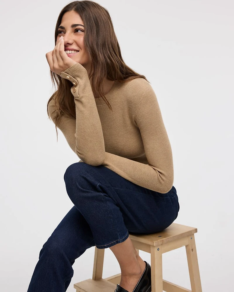 Long-Sleeve Crew-Neck Sweater