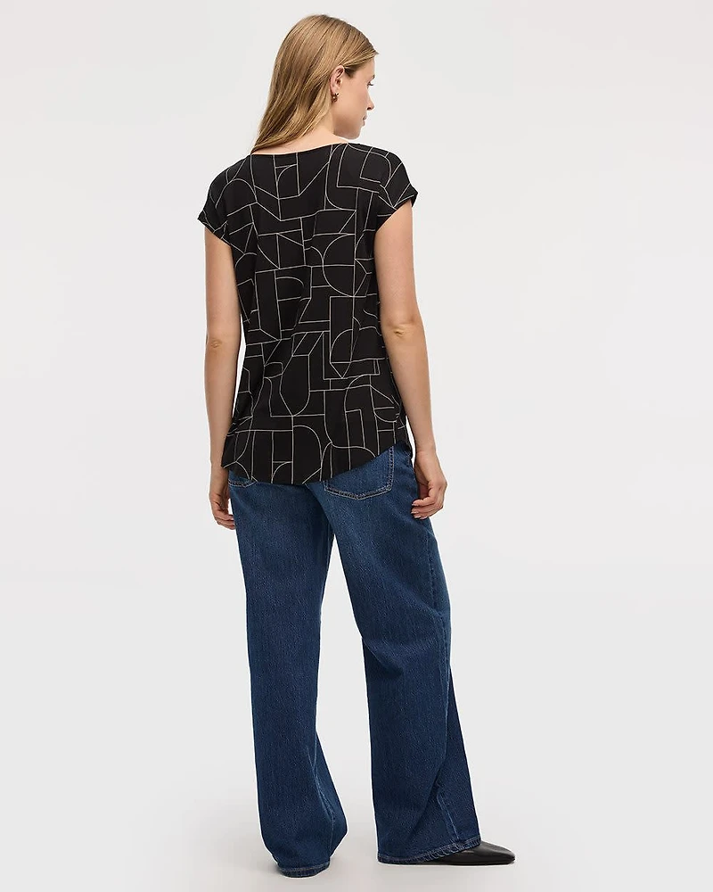 Extended-Sleeve V-Neck Tunic