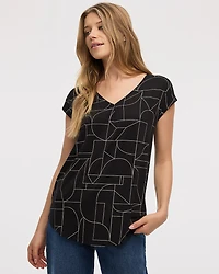 Extended-Sleeve V-Neck Tunic