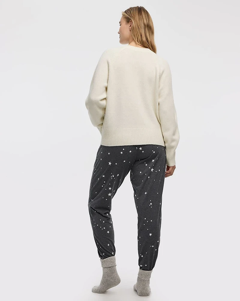 Long-Sleeve Crew-Neck Pullover with Dog