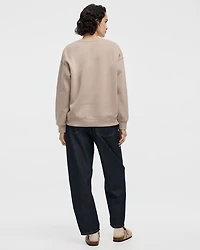 Long-Sleeve Crew-Neck Fleece Sweatshirt with Quotes