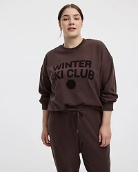 Long-Sleeve Crew-Neck Polar Fleece Sweater