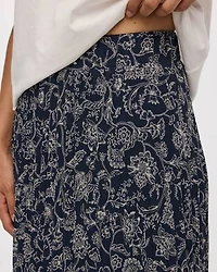 Pleated Chiffon Midi Skirt