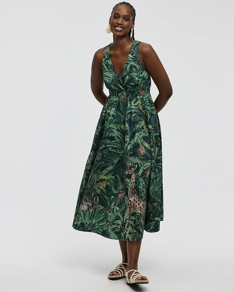 Sleeveless V-Neck Maxi Dress