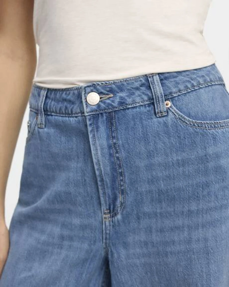 Wide-Leg High-Rise Jean