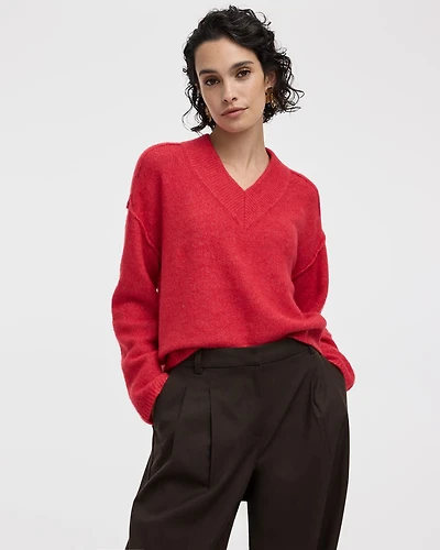 Long-Sleeve V-Neck Pullover