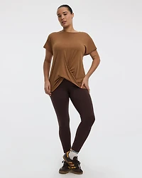 T-shirt à col rond avec détail torsadé