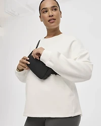 Long-Sleeve Crew-Neck Ottoman Pullover