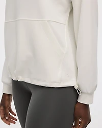 Long-Sleeve Crew-Neck Ottoman Pullover