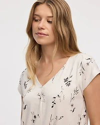 Tunique à manches très courtes et col V