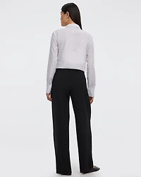 Wide-Leg Mid-Rise Pants